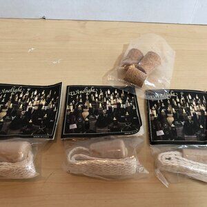 LOT of 3 Winelight Vintage Concepts & 3 Corks Turns Wine Bottle to Oil Lamp #F76